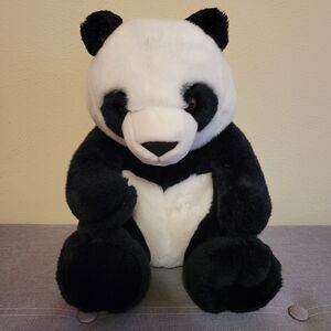 Peeper Pals Black White Panda Bear Plush Stuffed Animal Soft Toy
